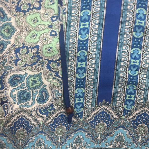 Cynthia Rowley Blue and White Paisley Top - Picture 3 of 4